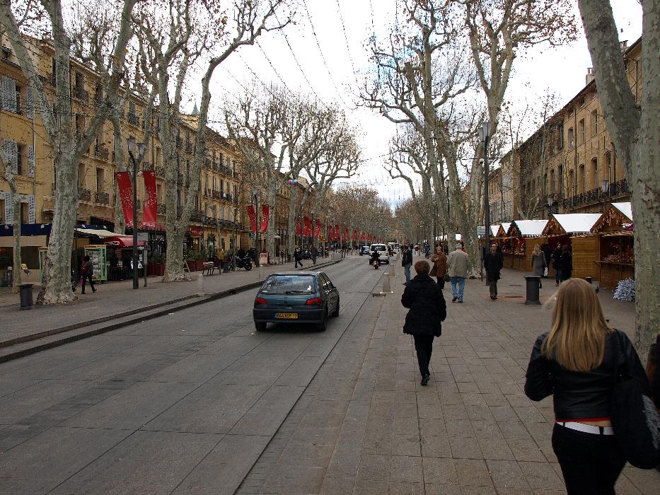 Aix-en-Provence főutcája