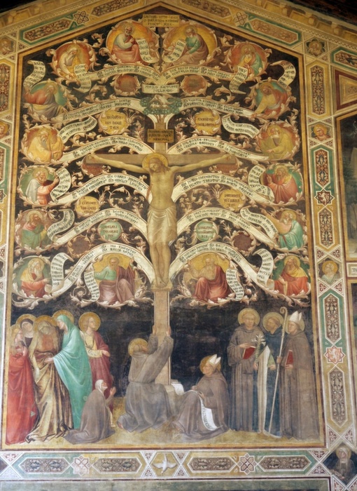 Taddeo Gaddi: Az élet fája a Santa Croce-ban - részlet
