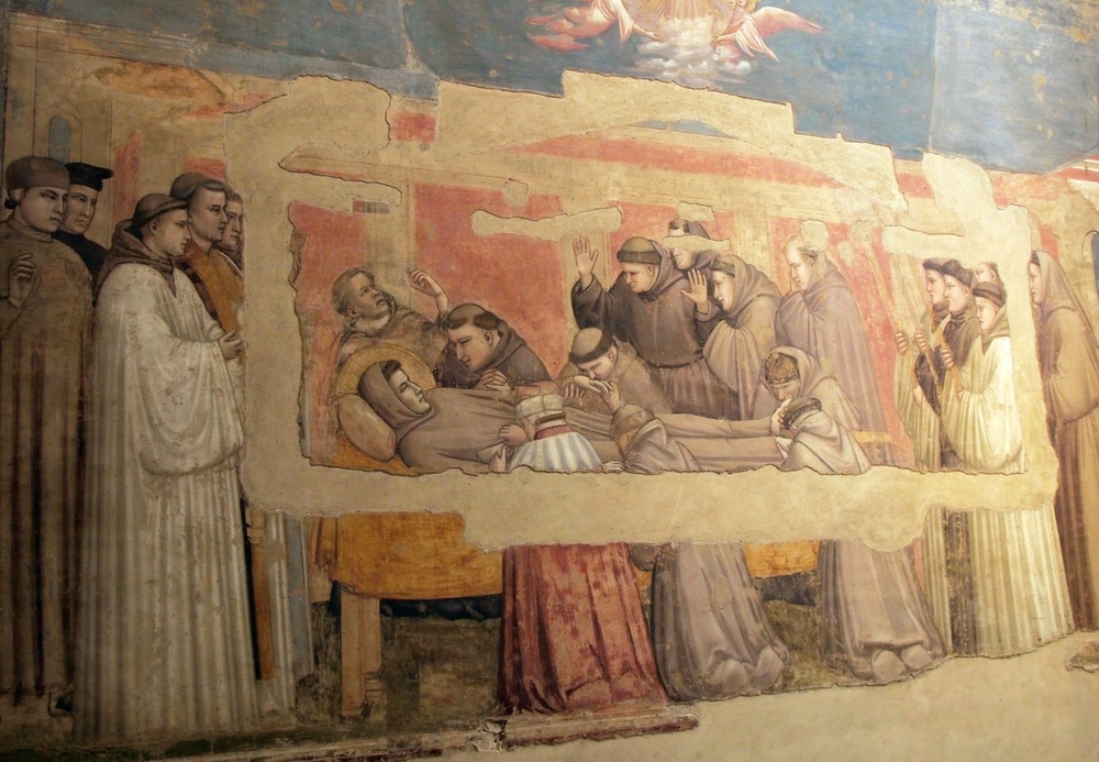 Giotto freskók a Santa Croce-ban - Szent Ferenc