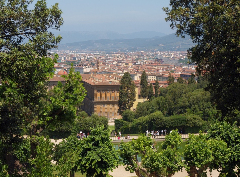Firenze a Boboli kertből